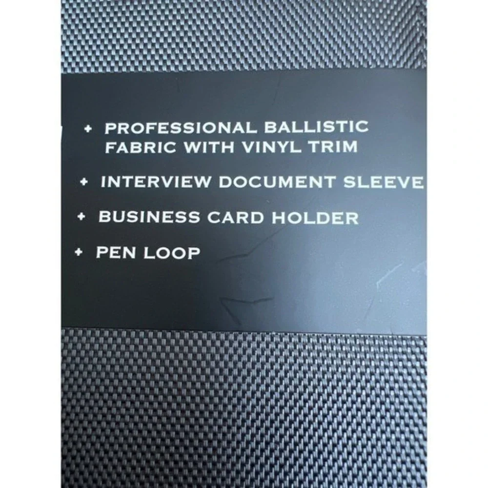 New Samsonite Xenon Business Portfolio Writing Pad Steel Gray Ballistic Fabric